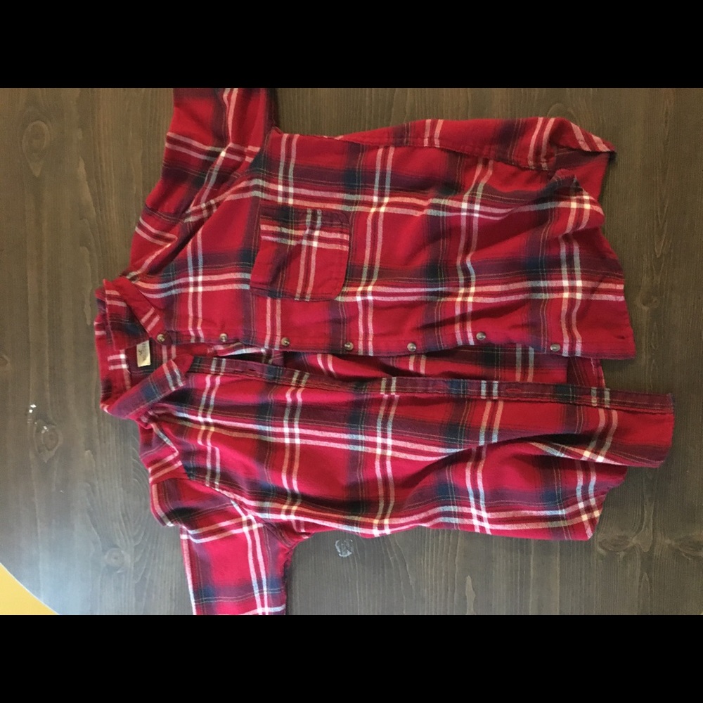 Hollister medium womens button up flannel